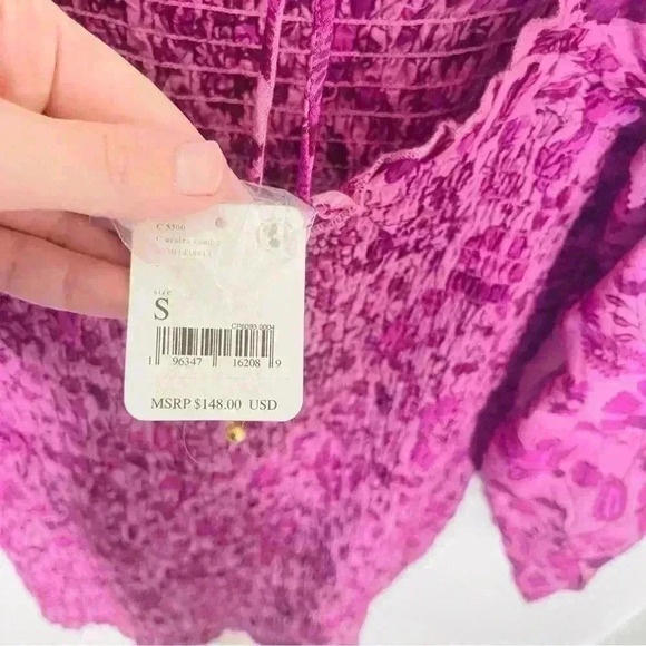 NEW Free People Smock It To Me Mini Dress Azalea Floral Bohemian Cottagecore - Picture 4 of 8